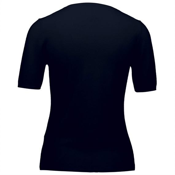 Allude Kortærmet Cashmere Strik, Sort